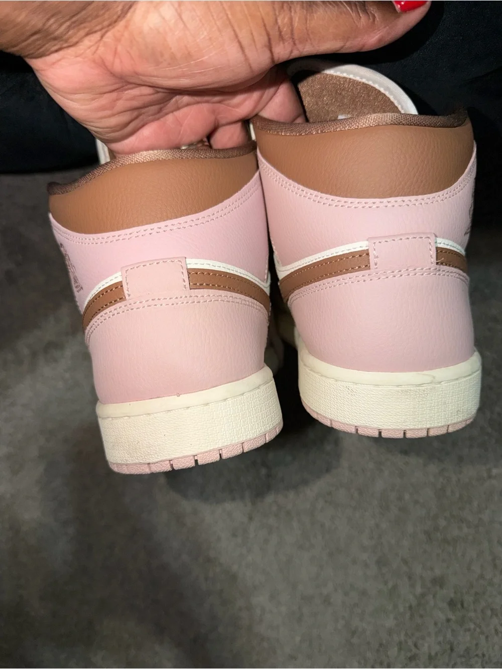 Nike Women’s High-Top Sneakers in White and Light Pink